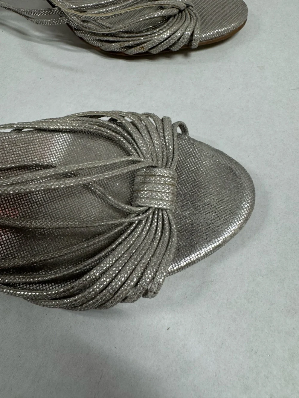 Guess by Marciano Silver Metallic Heeled Sandals - Size 7.5 - Picture 6 of 15